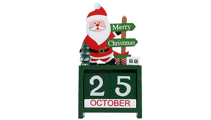 Christmas Wooden Rotating Calendar Blocks - 3 Colours