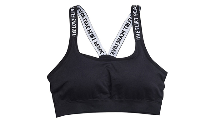 Go Groopie Justgiftdirect 1 or 2 Wireless Padded Racerback Sports Bras - 2 Colours
