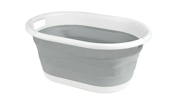 Collapsible 22L Silicone Laundry Basket - 2 Colours