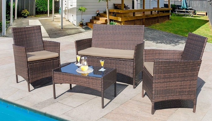 4-Seater Rattan Garden Furniture Set! - 3 Colours