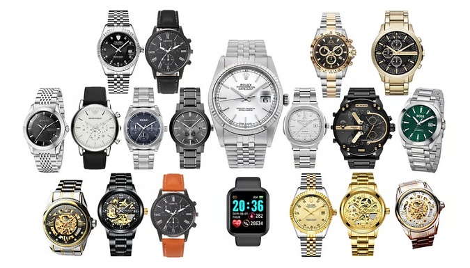 Luxury Watches Mystery Deal For Him - Rolex, Gucci, Emporio Armani & More
