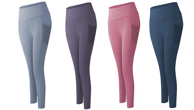 Sculpting Yoga Leggings With Pocket - 5 Colours & 3 Sizes