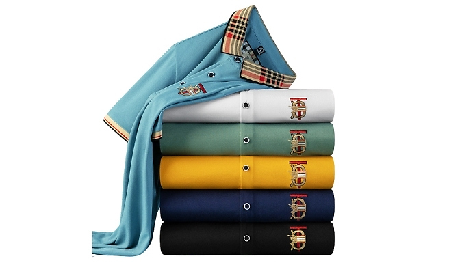 Men's Summer Statement Collar Polo Shirt - 6 Colours, 5 Sizes!