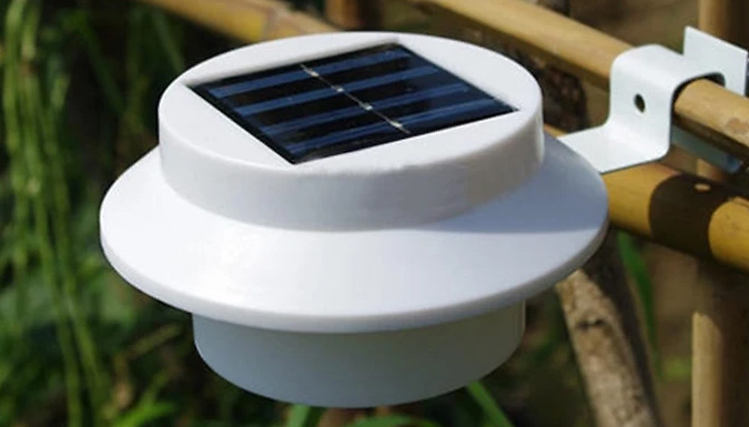 2, 4 or 8 Pack of LED Solar Powered Gutter Lights - 2 Colours