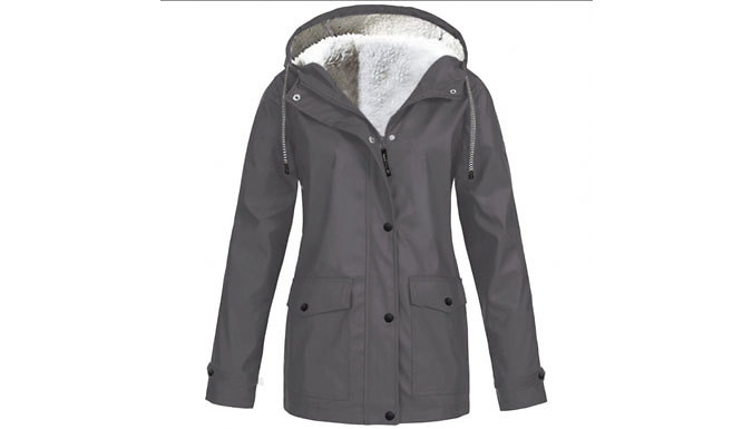 Plush-Lined Winter Rain Jacket - 10 Colours & 4 Sizes