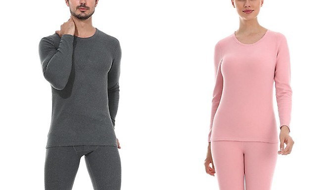 Unisex Self-Warming Thermal Leggings & Top Set - 5 Colours & 9 Sizes