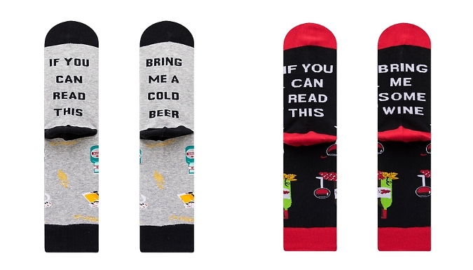 If You Can Read This Novelty Alcohol Socks - 2 Designs