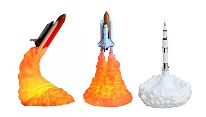USB 3D Printed Rocket Launch Lamp - 4 Designs