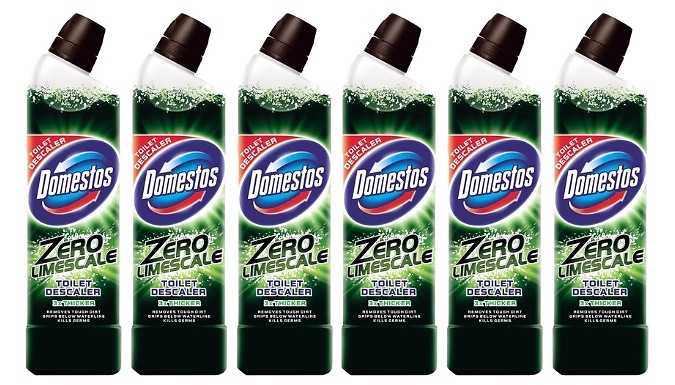 3 or 6-Pack of Domestos Zero Limescale Toilet Descaler - 750ml
