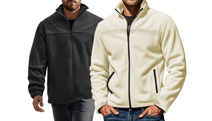 Men's Zip-Up Fleece Jacket - 7 Colours, 6 Sizes!