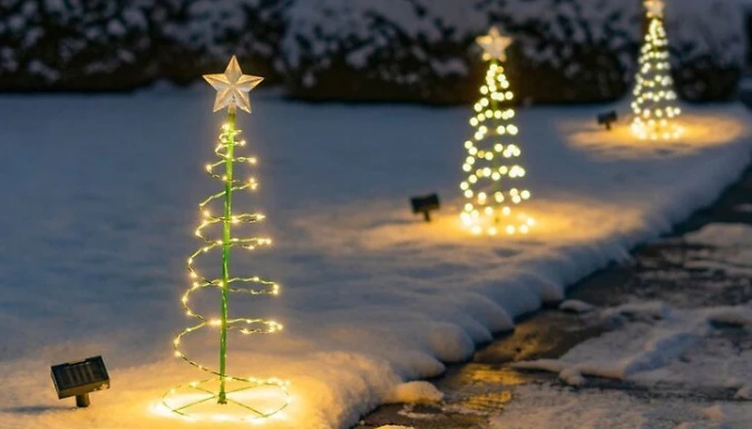 Solar LED Christmas Tree Outdoor Garden Light - 2 Colours