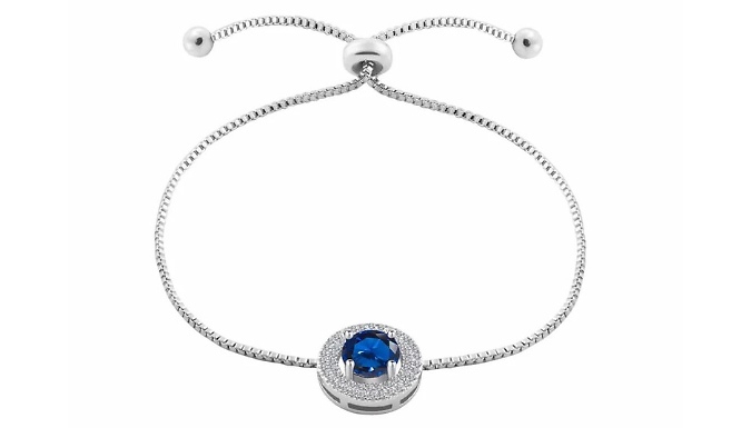 Adjustable Simulated Crystal Bracelet - 2 Colours