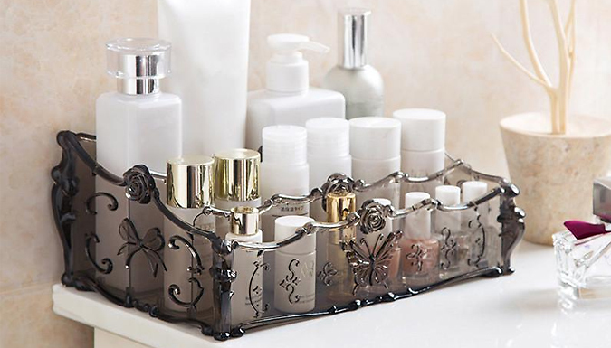Ornate Cosmetic Organiser with Removable Dividers - 8 Colours
