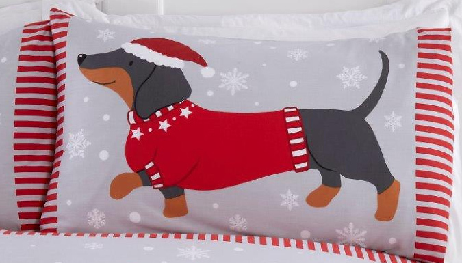 'Dachshund Through the Snow' Duvet Set - 3 Sizes