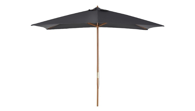Outsunny Wooden Garden Parasol - 2X3M!