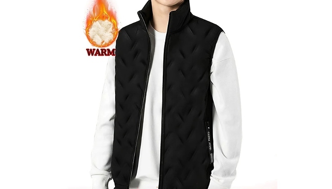 Men's Quilted Puffer Winter Gilet - 2 Colours & 5 Sizes