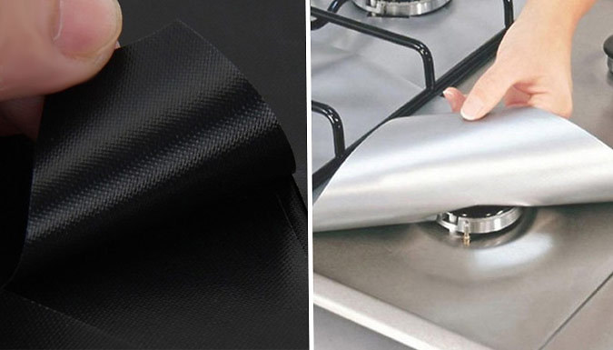 2, 4, or 8 Non-Stick Gas Range Protectors - 2 Colours