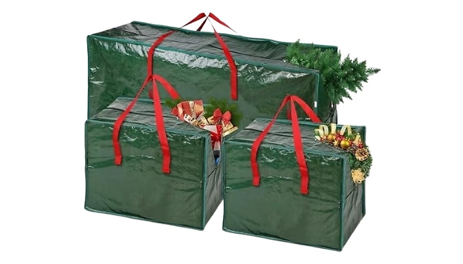 3-Pack Large Christmas Storage Zip Bags