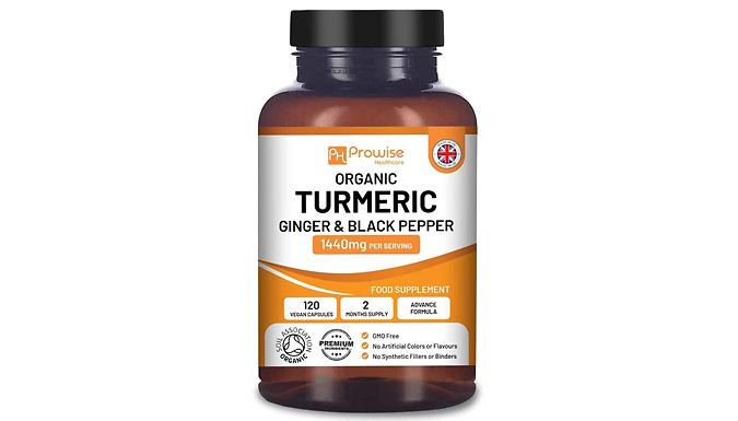 Prowise Turmeric 1440mg with Black Pepper & Ginger - Up To 360 Vegan Capsules