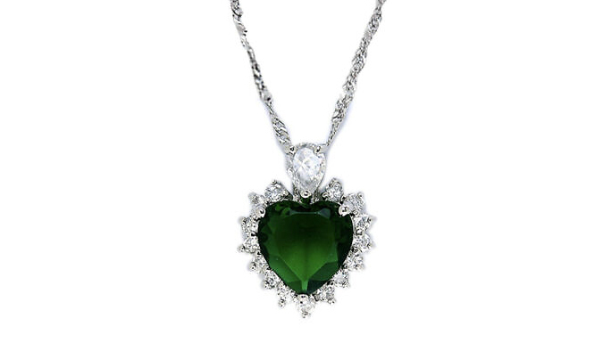 Jewel Created Diamond Cluster Pendant Necklace - 3 Options