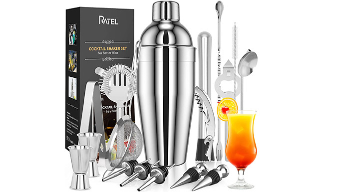 17-Piece Stainless Steel Cocktail Bar Set