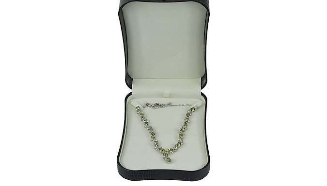 Green Gemstone Love And Kisses Necklace