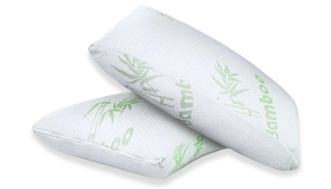 2-Pack of Bamboo Memory Foam Pillows