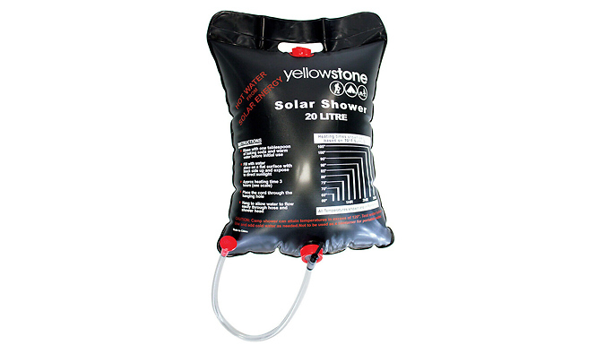 Yellowstone 20L Solar Heating Camping Shower