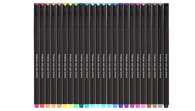24-Pack of Fine Line 0.4mm Colour Pens