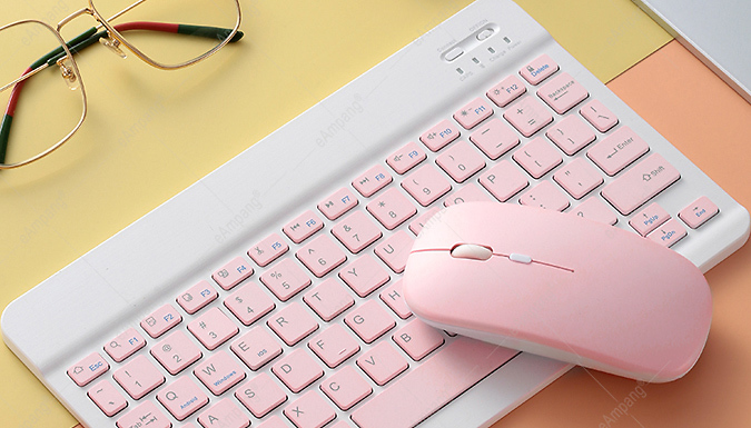 Portable Wireless Rechargeable Mouse & Keyboard Set - 5 Colours