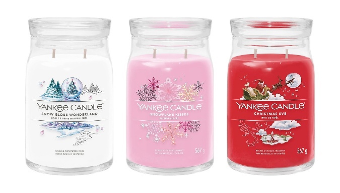Yankee Candle Signature Scented Christmas Candles - 3 Scents!
