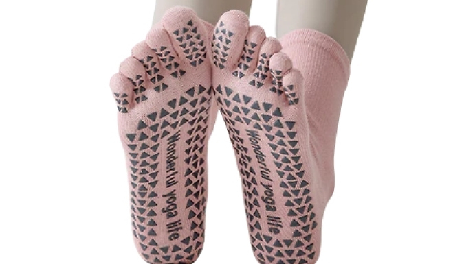 3 Pairs of Yoga Five-Toe Socks - 7 Colours!