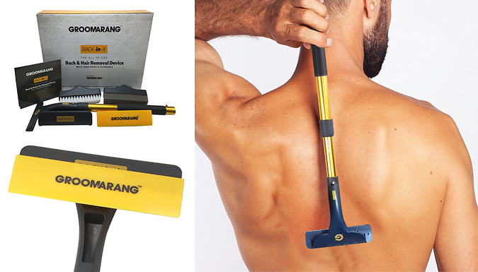 Groomarang Back Shaver & Body Hair Removal Device With Optional Refill  Blades