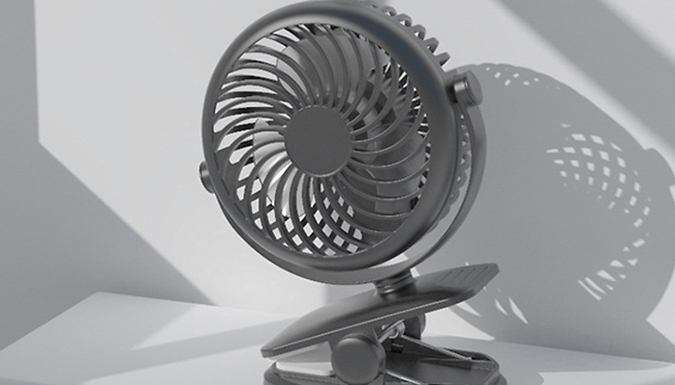 Clamp Base USB 3-Speed Desk Fan - 4 Colours