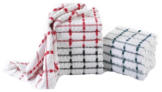 Terry Cotton Kitchen Tea Towels - 6 Pack Sizes!