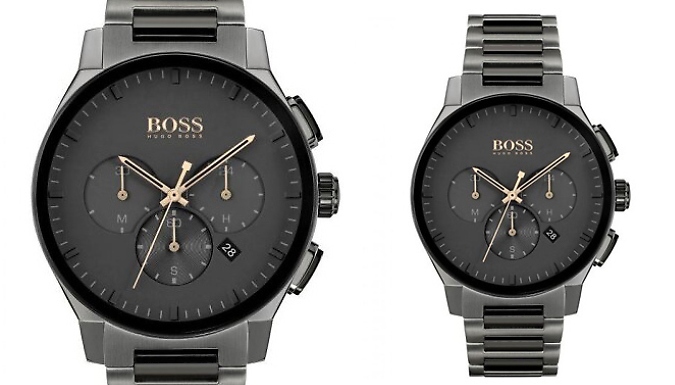 Black Hugo Boss 1513814 Chronograph Hero Family Watch