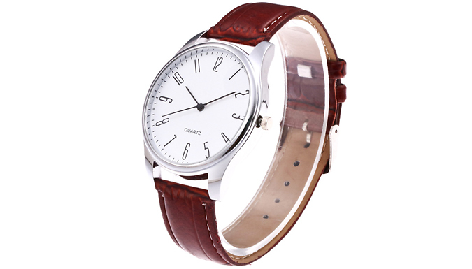 Men’s Quartz Classic Faux Leather Watch - 4 Colours