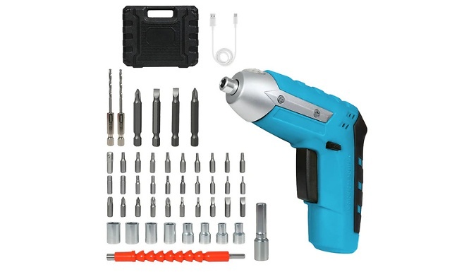 47-Piece Traderight Cordless Screwdriver Set