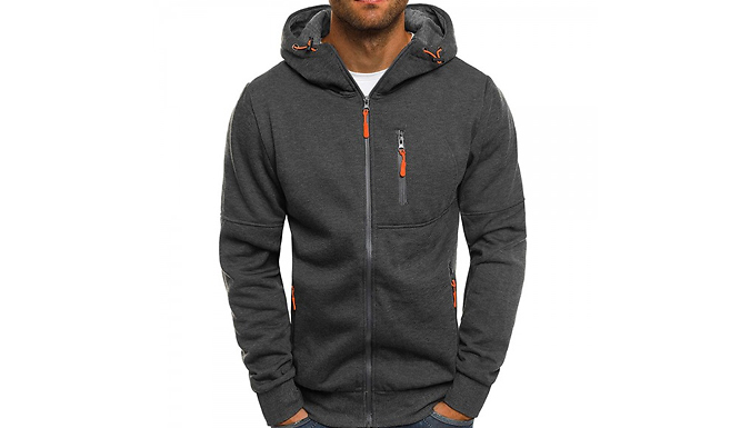 Men’s Zip-Up Hoodie - 3 Colours & 5 Sizes