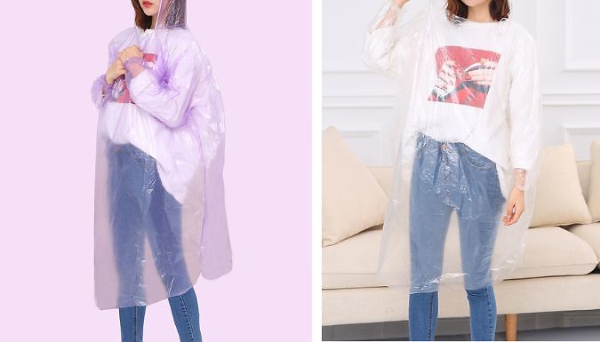 Disposable Rain Poncho - 5 Colours