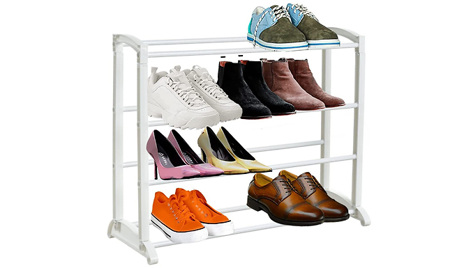 4-Tier Easy Assembly Shoe Organiser Rack - 2 Designs