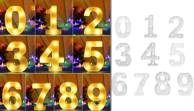 3D LED Alphabet & Number Lights - 26 Letters & 10 Numbers