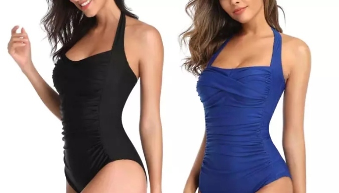 1 or 2 Tummy Control One-Piece Swimsuits - 5 Colours, 5 Sizes!