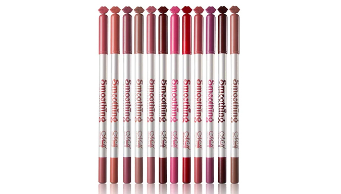 12-Pack of Smoothing Multi Shade Lip and Eye Liners