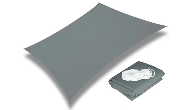 Waterproof Rectangular Shade Sail - 5 Sizes & 9 Colours at Go Groopie