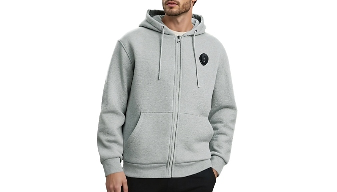 Men’s Heated Zip-Up Hoodie With LED Light - 2 Colours & 7 Sizes