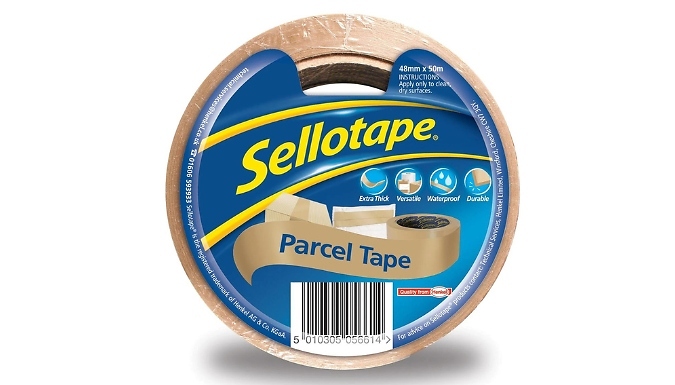 Sellotape High Strength Parcel Tape - 1, 3 or 6-Pack!