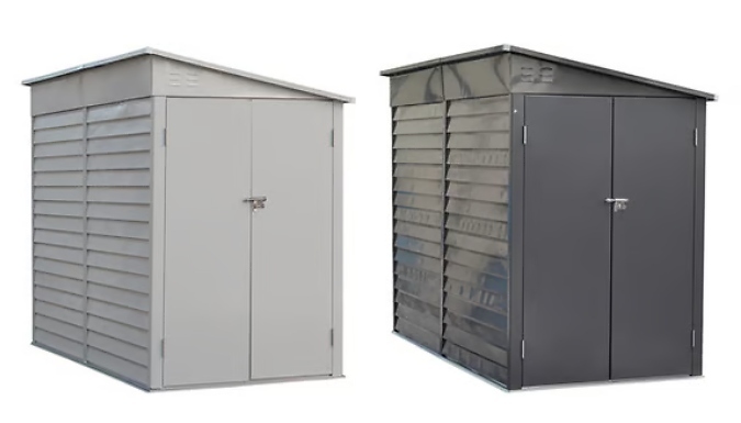 8.9ft x 4.8ft Durable Outdoor Steel Storage Shed - 2 Colours!