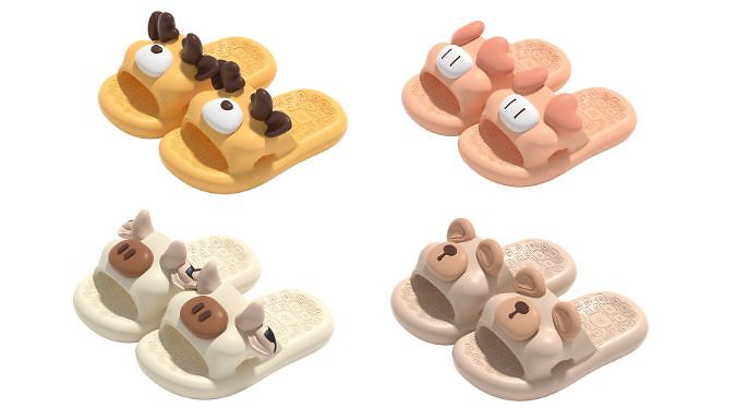 Non-Slip Thick-Soled Animal Themed Slippers - 4 Designs, 3 Sizes