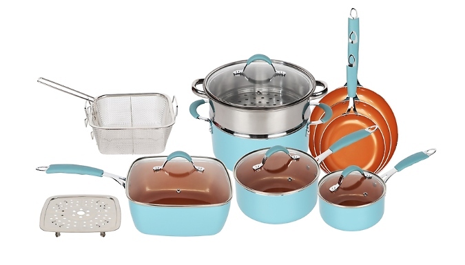 14-Piece Induction Kitchen Cookware Set - 3 Colours